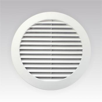 12РКС Решетка с Плас.сеткой с фланцем d125 (внешний d161) АБС