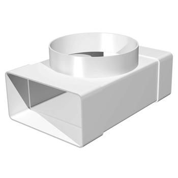 511ТФ10П Соединитель Т образный каналов 55х110 с фланцем воздухораспред d100